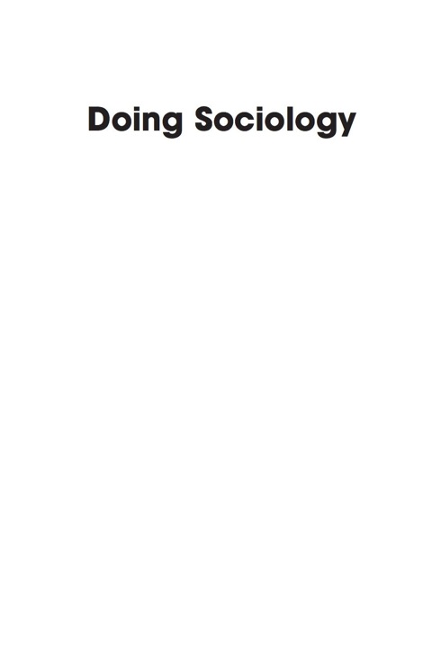 Cover image for book Doing Sociology