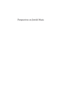 Titelbild: Perspectives on Jewish Music 9780739141526