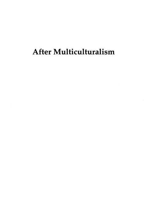 Cover image for book After Multiculturalism
