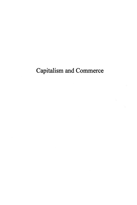Cover image for book Capitalism and Commerce