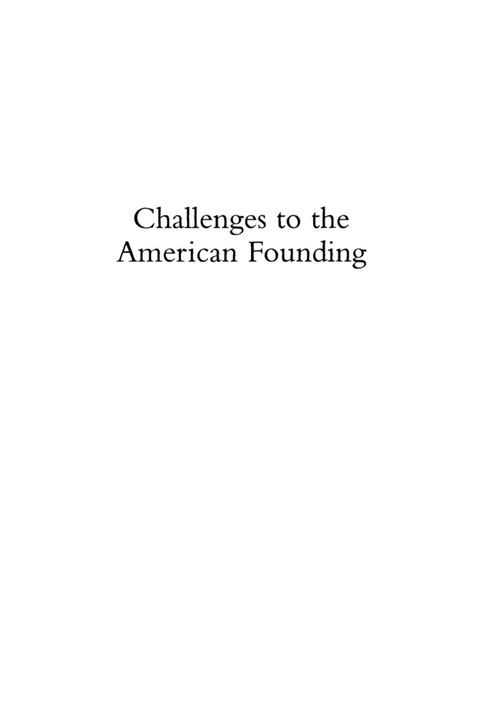 Cover image for book Challenges to the American Founding