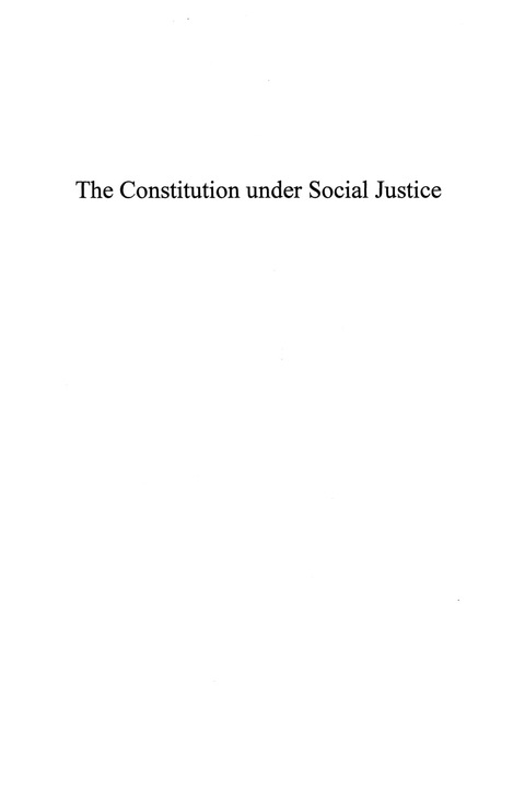 Cover image for book The Constitution Under Social Justice