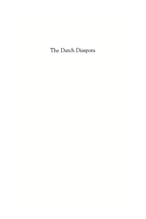 Cover image for book The Dutch Diaspora