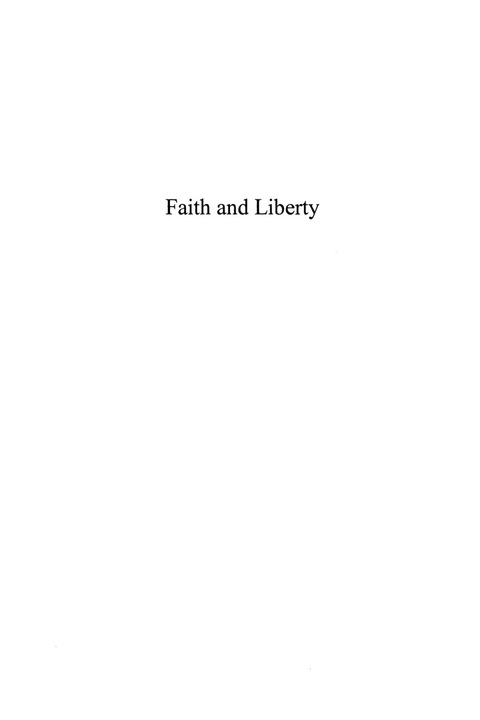 Cover image for book Faith and Liberty