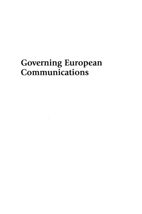 Cover image for book Governing European Communications