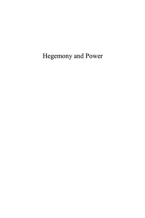 Cover image for book Hegemony and Power