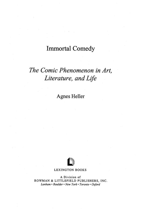 Cover image for book The Immortal Comedy