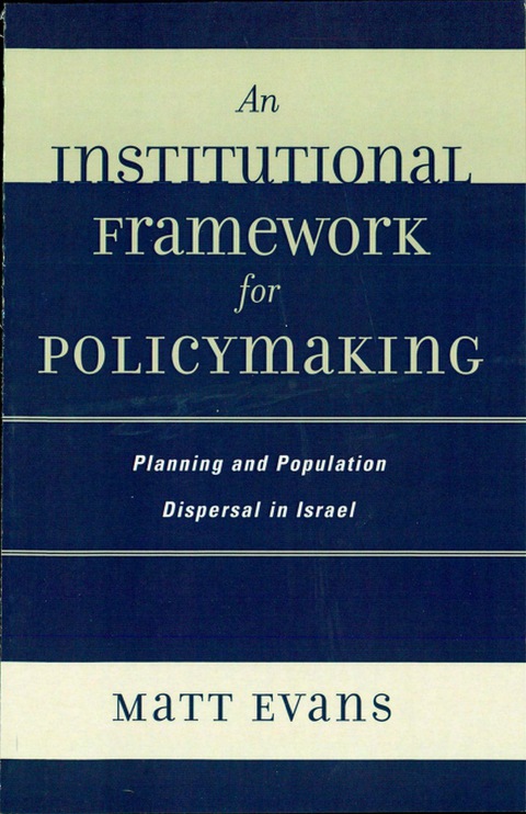 Cover image for book An Institutional Framework for Policymaking