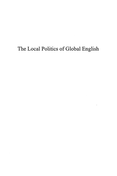 Cover image for book The Local Politics of Global English