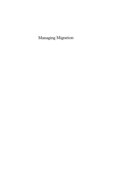 Managing Migration 