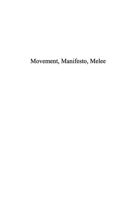Cover image for book Movement, Manifesto, Melee