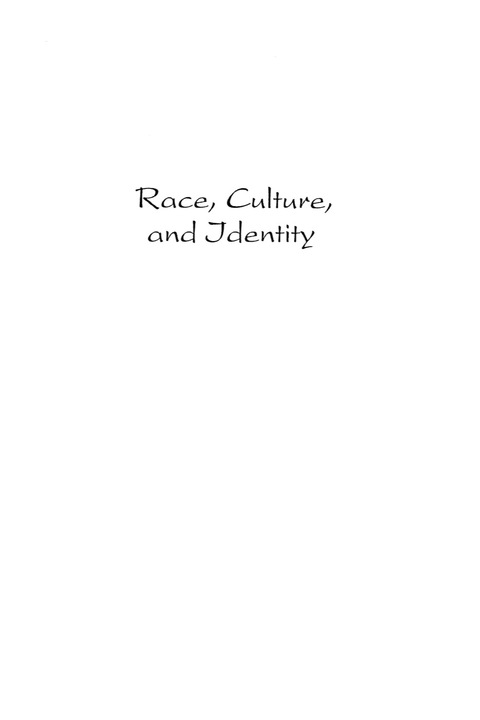 Cover image for book Race, Culture, and Identity