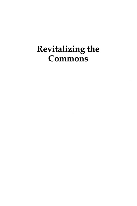 Cover image for book Revitalizing the Commons
