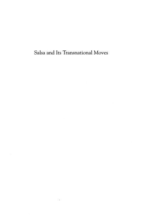 Cover image for book Salsa and Its Transnational Moves