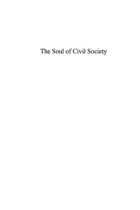 Cover image for book The Soul of Civil Society