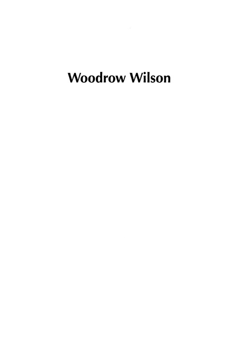 Cover image for book Woodrow Wilson