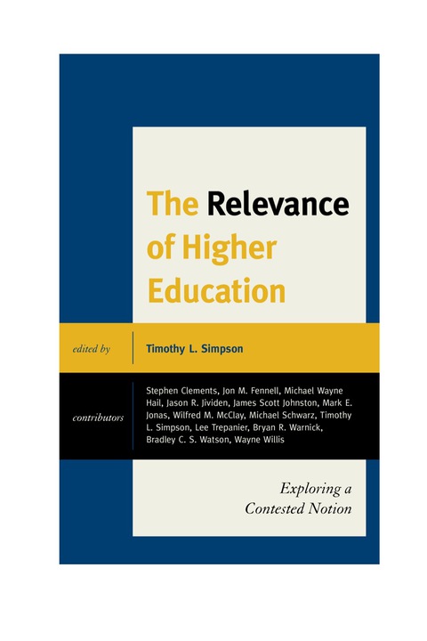 Cover image for book The Relevance of Higher Education