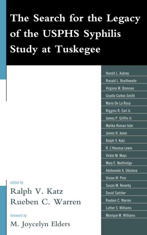 Cover image for book The Search for the Legacy of the USPHS Syphilis Study at Tuskegee
