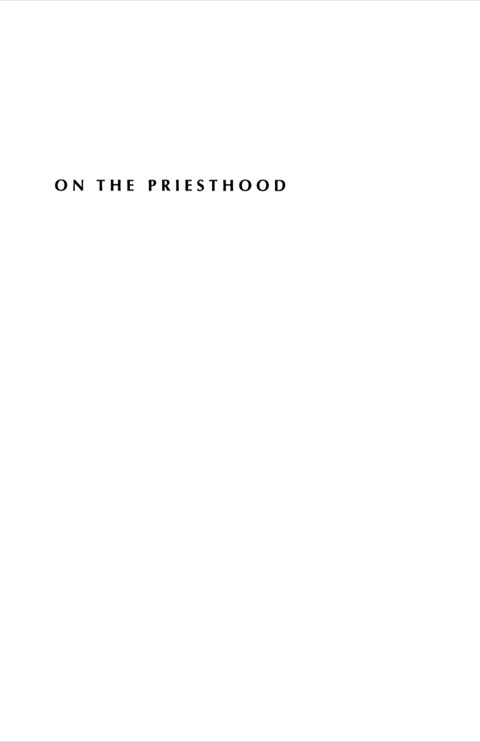 Cover image for book On the Priesthood