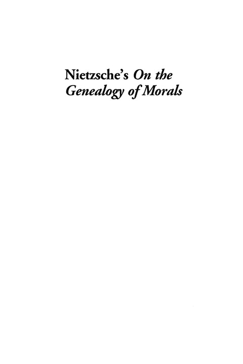 Cover image for book Nietzsche's On the Genealogy of Morals