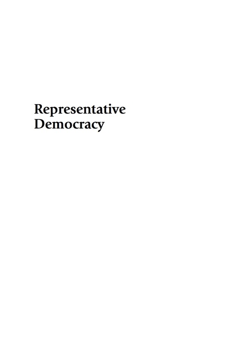 Cover image for book Representative Democracy