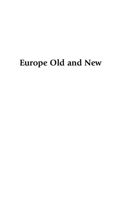 Cover image for book Europe Old and New