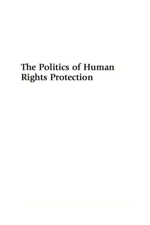 Cover image for book The Politics of Human Rights Protection