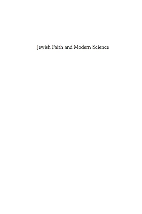 Cover image for book Jewish Faith and Modern Science