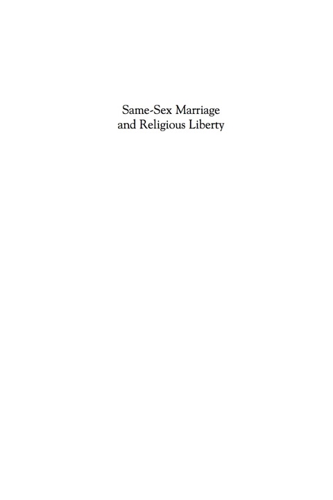 Cover image for book Same-Sex Marriage and Religious Liberty