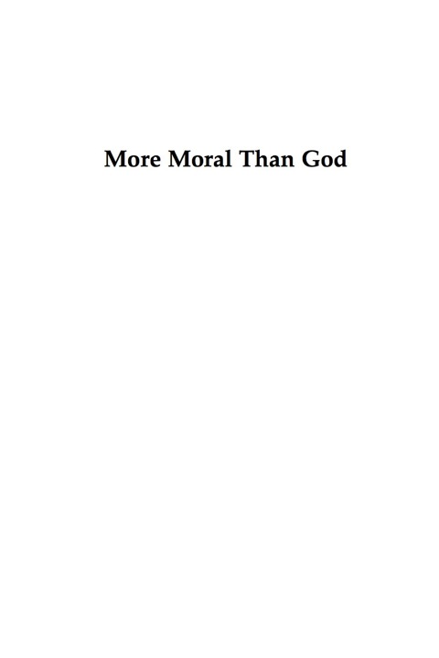Cover image for book More moral than God