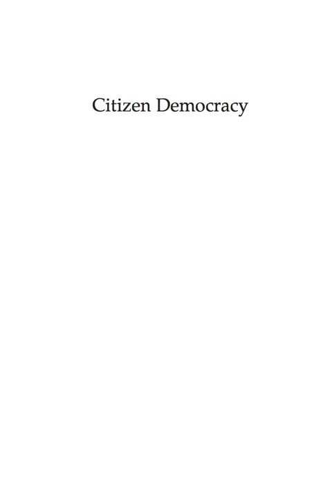 Cover image for book Citizen Democracy