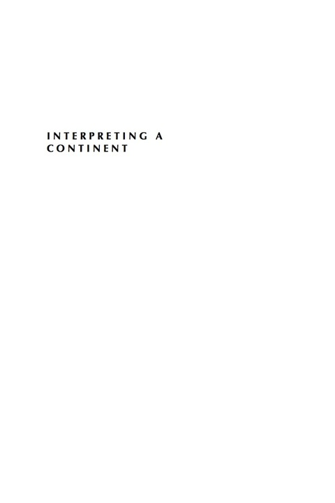 Cover image for book Interpreting a Continent