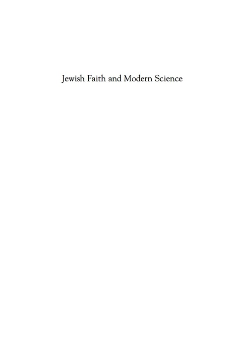 Cover image for book Jewish Faith and Modern Science
