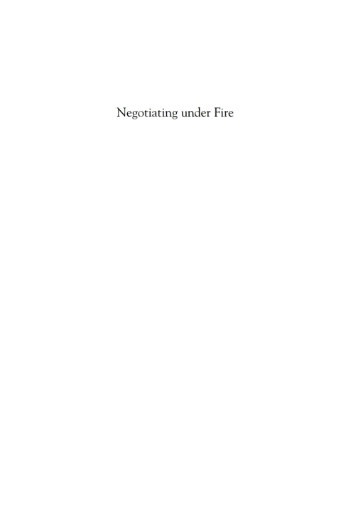 Cover image for book Negotiating Under Fire