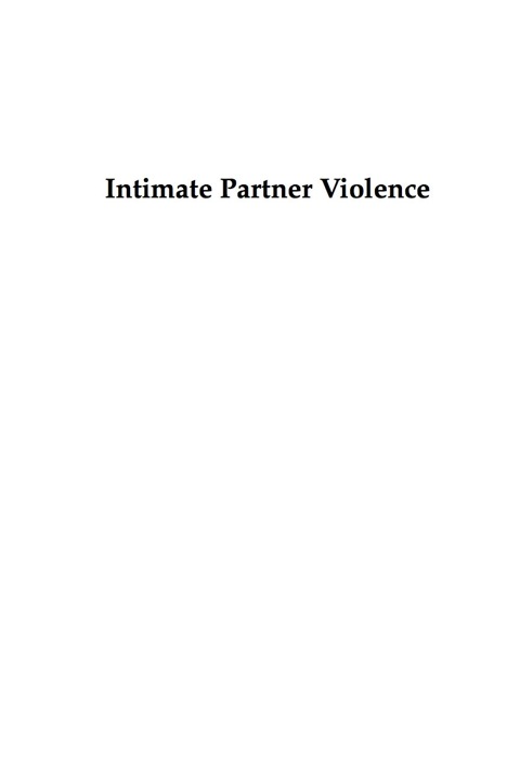 Cover image for book Intimate Partner Violence