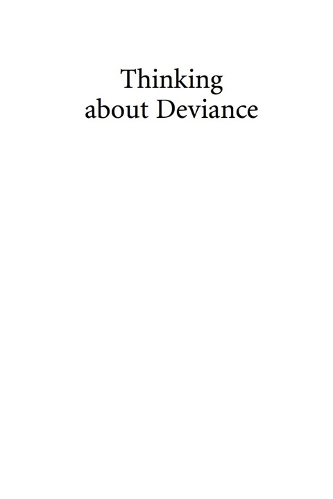 Cover image for book Thinking About Deviance