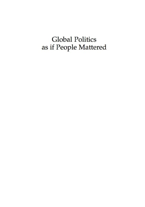 Cover image for book Global Politics as if People Mattered