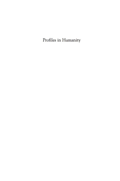 Cover image for book Profiles in Humanity