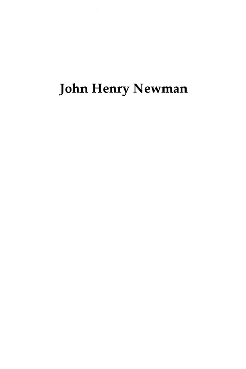 Cover image for book John Henry Newman