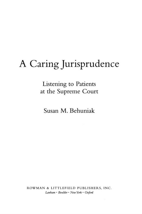 Cover image for book A Caring Jurisprudence