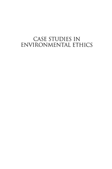 Cover image for book Case Studies in Environmental Ethics