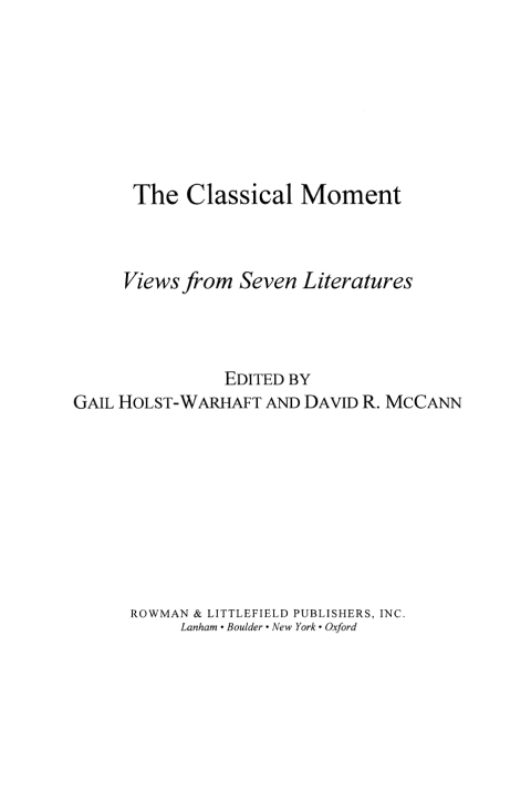 Cover image for book The Classical Moment