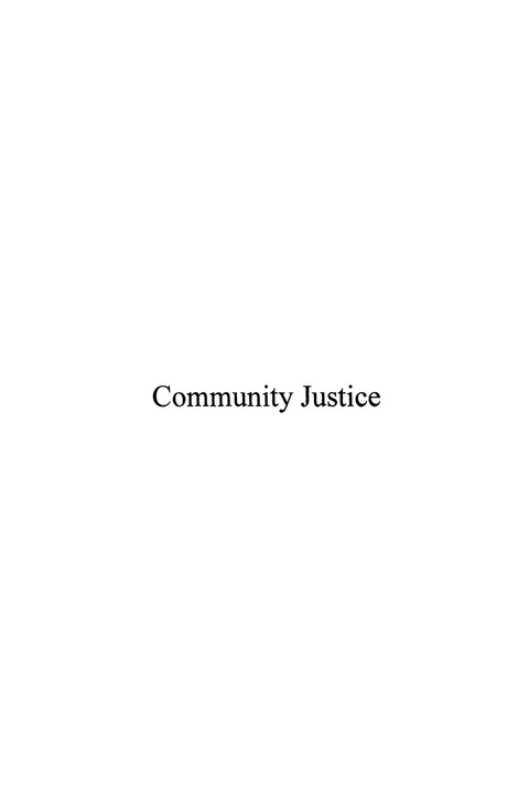 Community Justice 