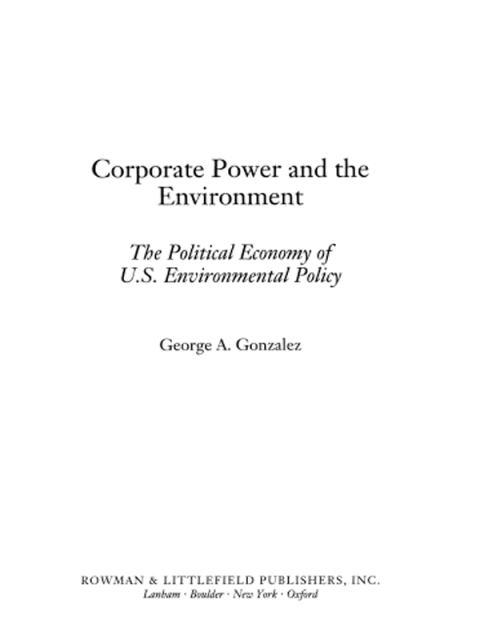 Cover image for book Corporate Power and the Environment