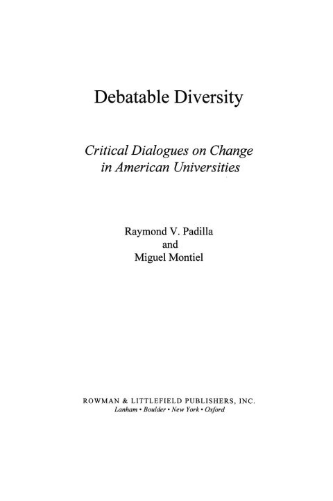 Cover image for book Debatable Diversity