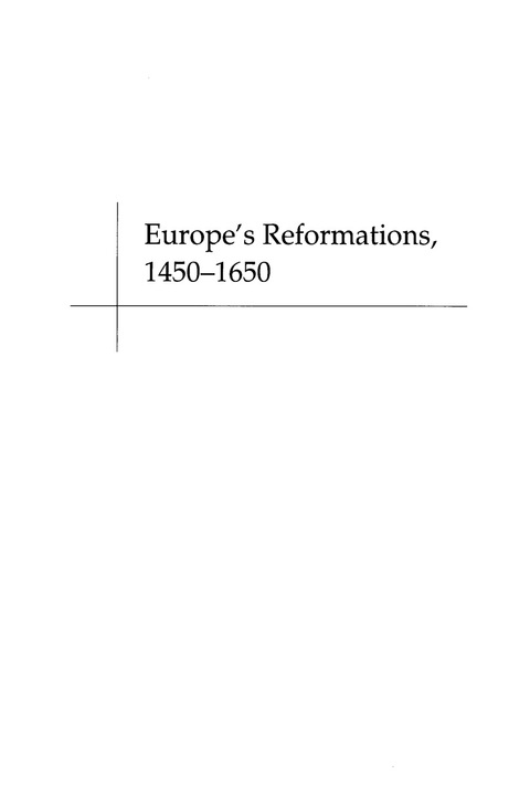 Cover image for book Europe's Reformations, 1450–1650