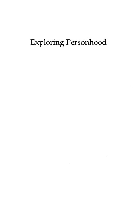 Cover image for book Exploring Personhood