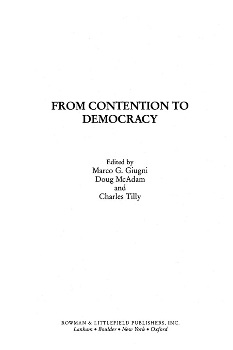 From Contention to Democracy 