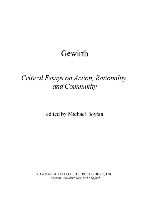 Cover image for book Gewirth