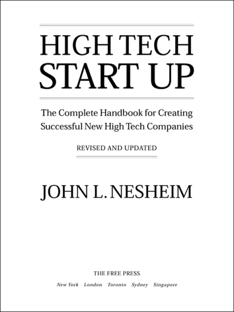Cover image for book High Tech Start Up, Revised And Updated